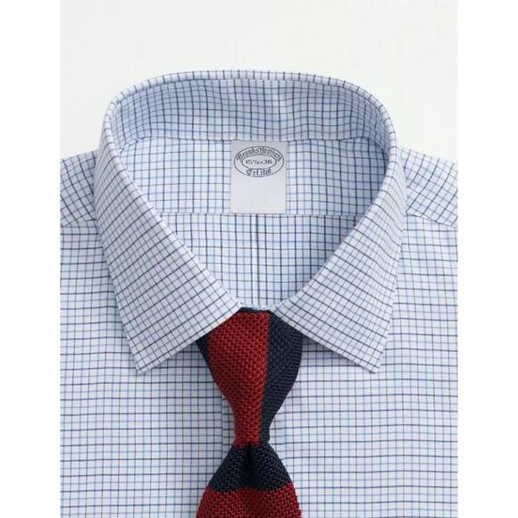 NWT Brooks Brothers Non-Iron Twill Oxford Ansley Collar Shirt 16x34 - Picture 2 of 8